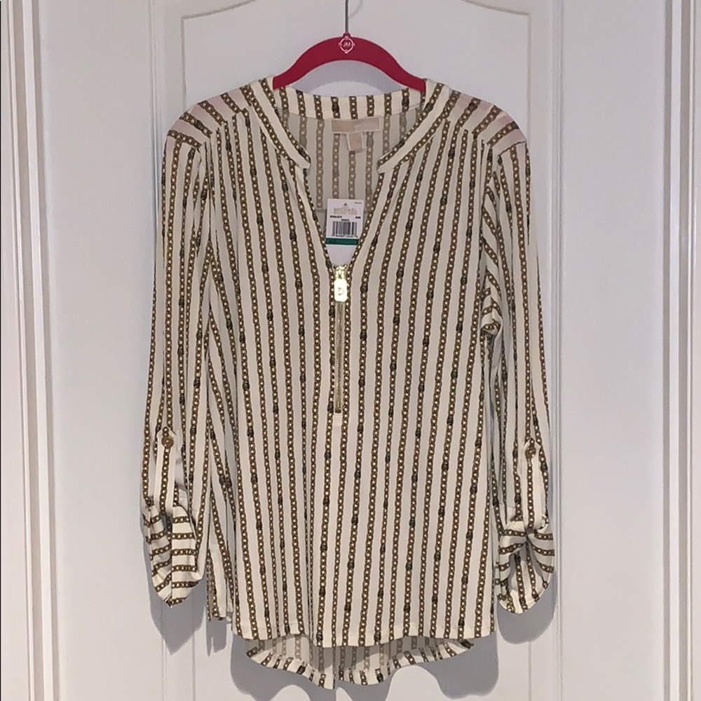 Michael Kors Tabbed Sleeve Blouse